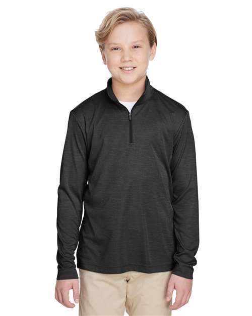 Youth Zone Sonic Heather Performance Quarter-Zip Pullover