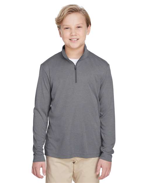 Youth Zone Sonic Heather Performance Quarter-Zip Pullover