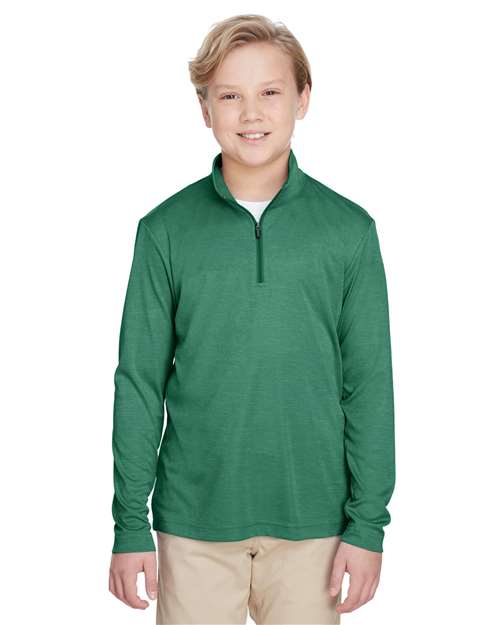 Youth Zone Sonic Heather Performance Quarter-Zip Pullover