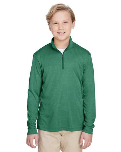 Youth Zone Sonic Heather Performance Quarter-Zip Pullover