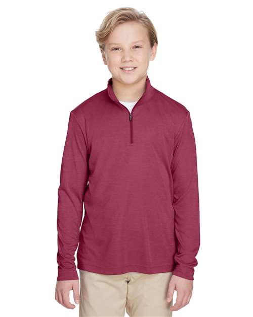 Youth Zone Sonic Heather Performance Quarter-Zip Pullover