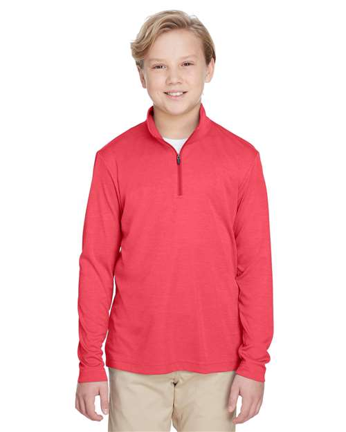 Youth Zone Sonic Heather Performance Quarter-Zip Pullover