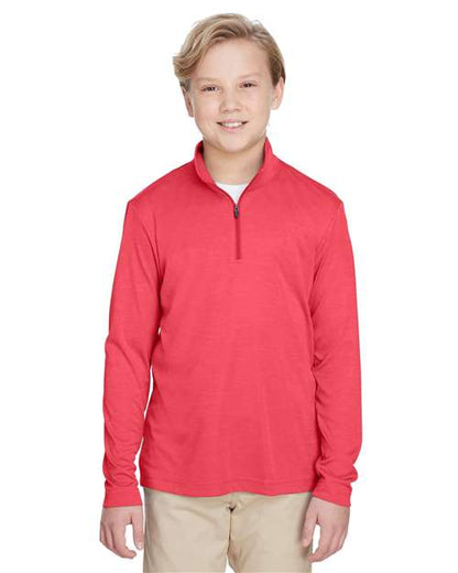 Youth Zone Sonic Heather Performance Quarter-Zip Pullover