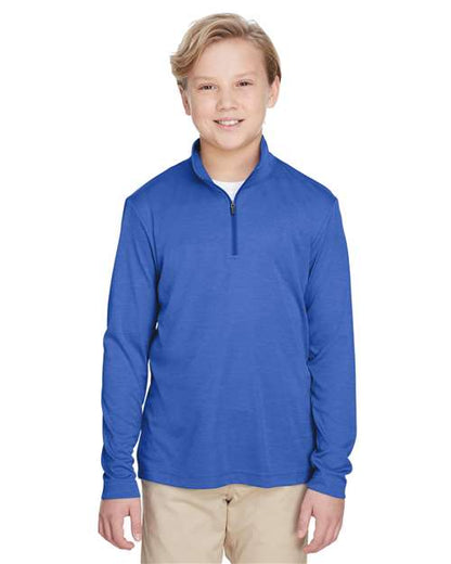 Youth Zone Sonic Heather Performance Quarter-Zip Pullover