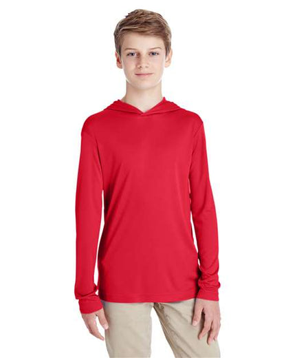 Youth Zone Performance Hooded Long Sleeve T-Shirt