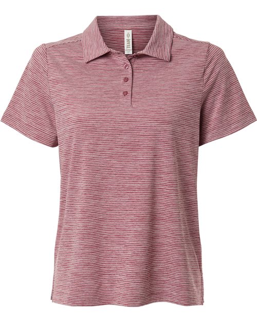 Women's Relay Heathered Stripe Polo