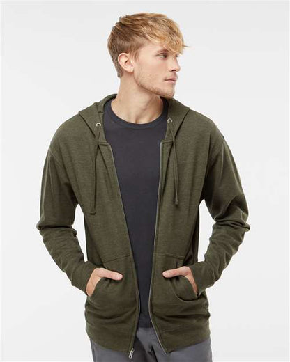 Unisex Midweight Full-Zip Hooded Sweatshirt