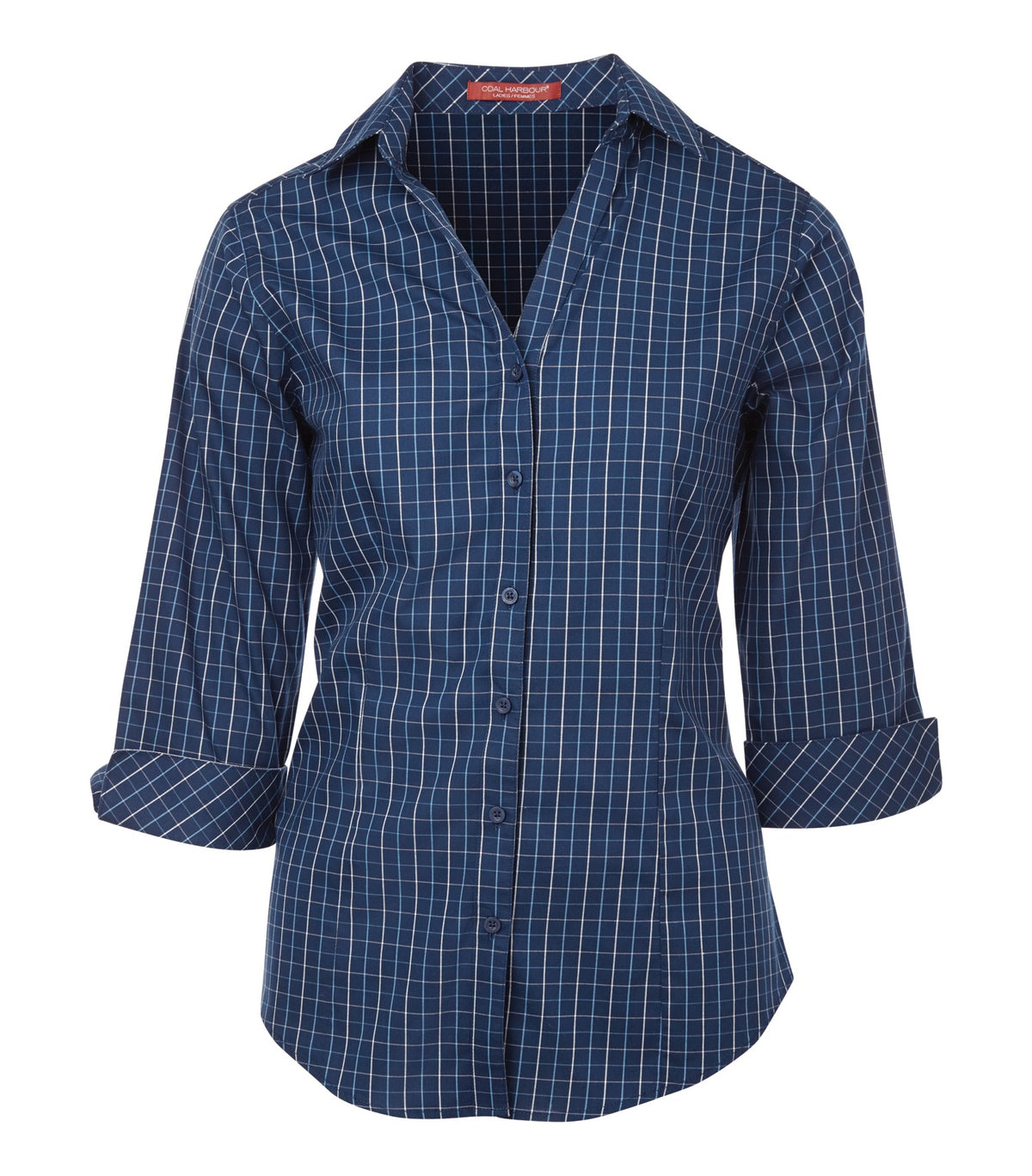 COAL HARBOUR® TATTERSALL CHECK WOVEN LADIES' SHIRT