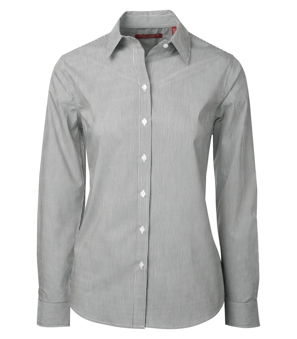 COAL HARBOUR® MINI STRIPE STRETCH WOVEN LADIES' SHIRT