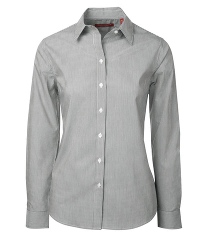 COAL HARBOUR® MINI STRIPE STRETCH WOVEN LADIES' SHIRT